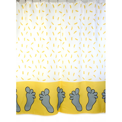 Шторы для ванной комнаты полиэстер "ZALEL" 180*200, 180/180 Артикул 01339 yellow