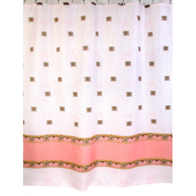 Шторы для ванной комнаты полиэстер "ZALEL" 180*200, 180/180 Артикул 1108 pink