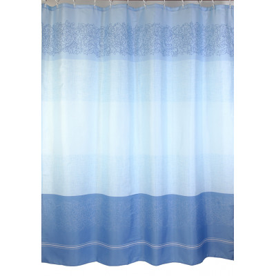 Шторы для ванной комнаты полиэстер "ZALEL" 180*200, 180/180 Артикул 1141 blue