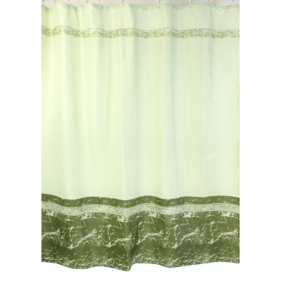 Шторы для ванной комнаты полиэстер "ZALEL" 180*200, 180/180 Артикул 1180 green