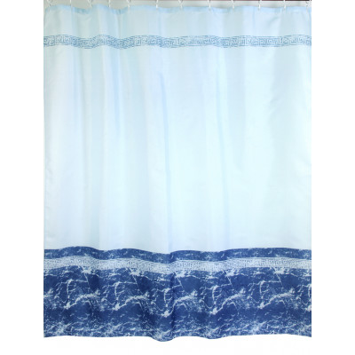 Шторы для ванной комнаты полиэстер "ZALEL" 180*200, 180/180 Артикул 1180 blue