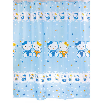 Шторы для ванной комнаты полиэстер "ZALEL" 180*200, 180/180 Артикул 1192-1 blue