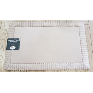 Коврик для ван. комн.“Мемори Стрипс Комфорт"(Memory stripes Comfort) 50*80 беж (Beige)"3d mesh сетка"