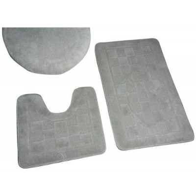 Коврики д/ван.комн." ZALEL" 55*85 3-пр серый (GREY)